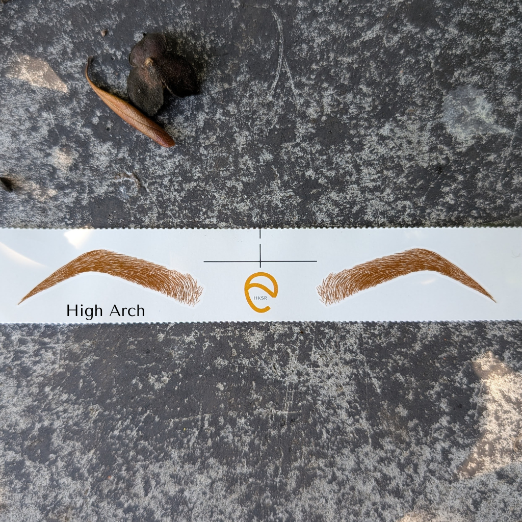 Temporary Eyebrow Tattoos High Arch Red