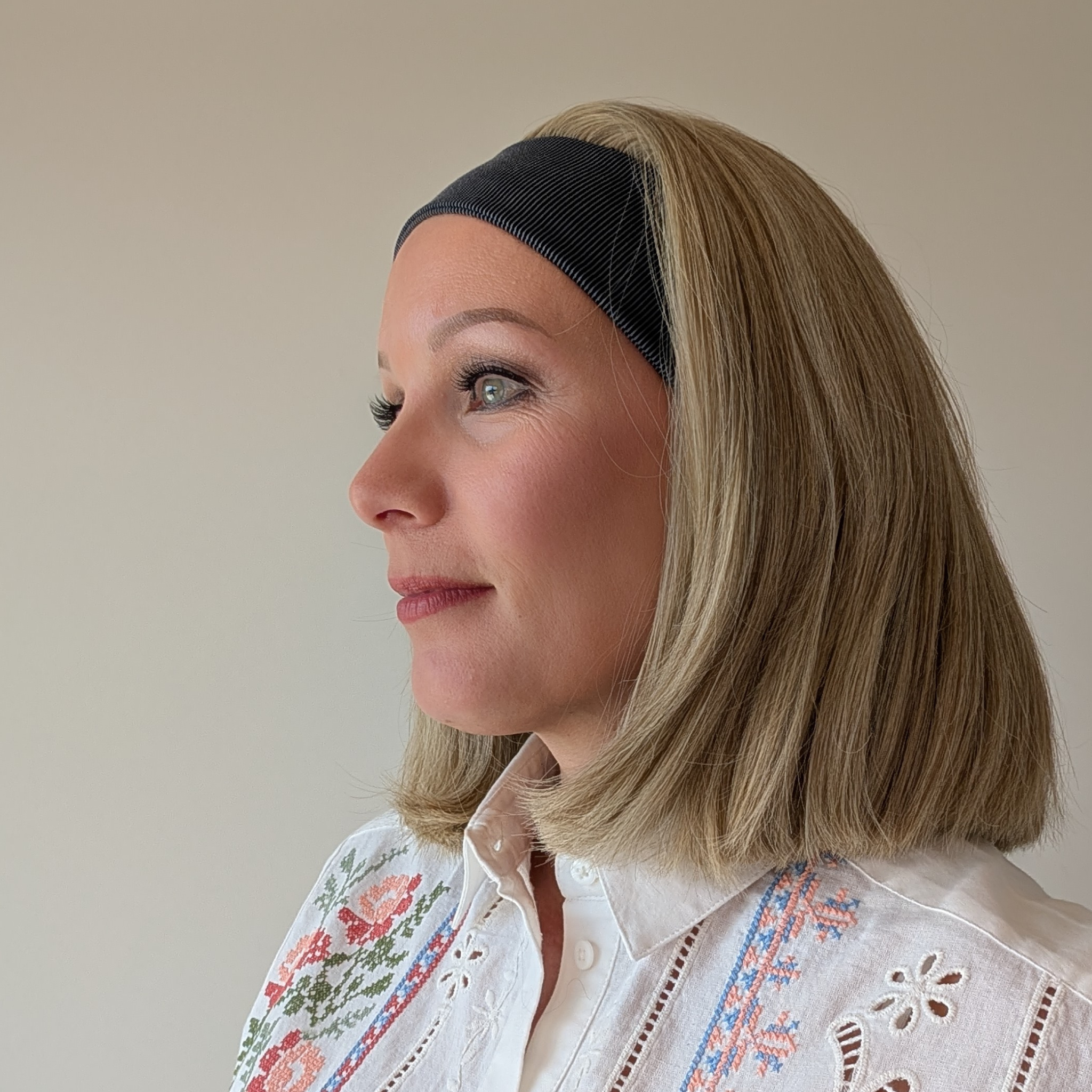 Natural Blonde Bob Headband Wig