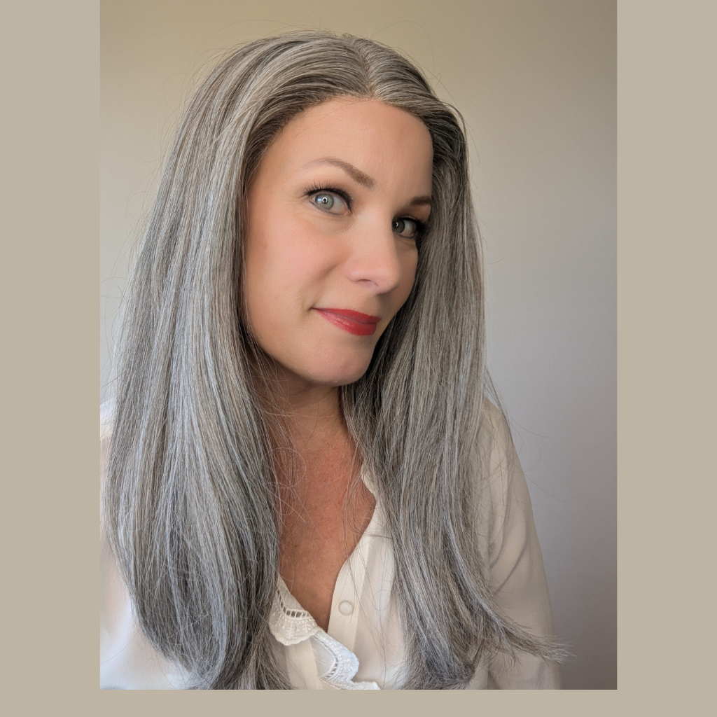 lace front human hair grey wig