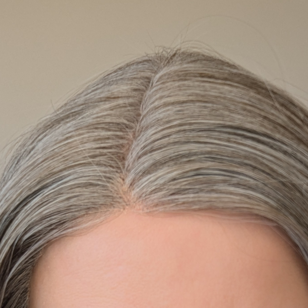 lace front human hair grey wig