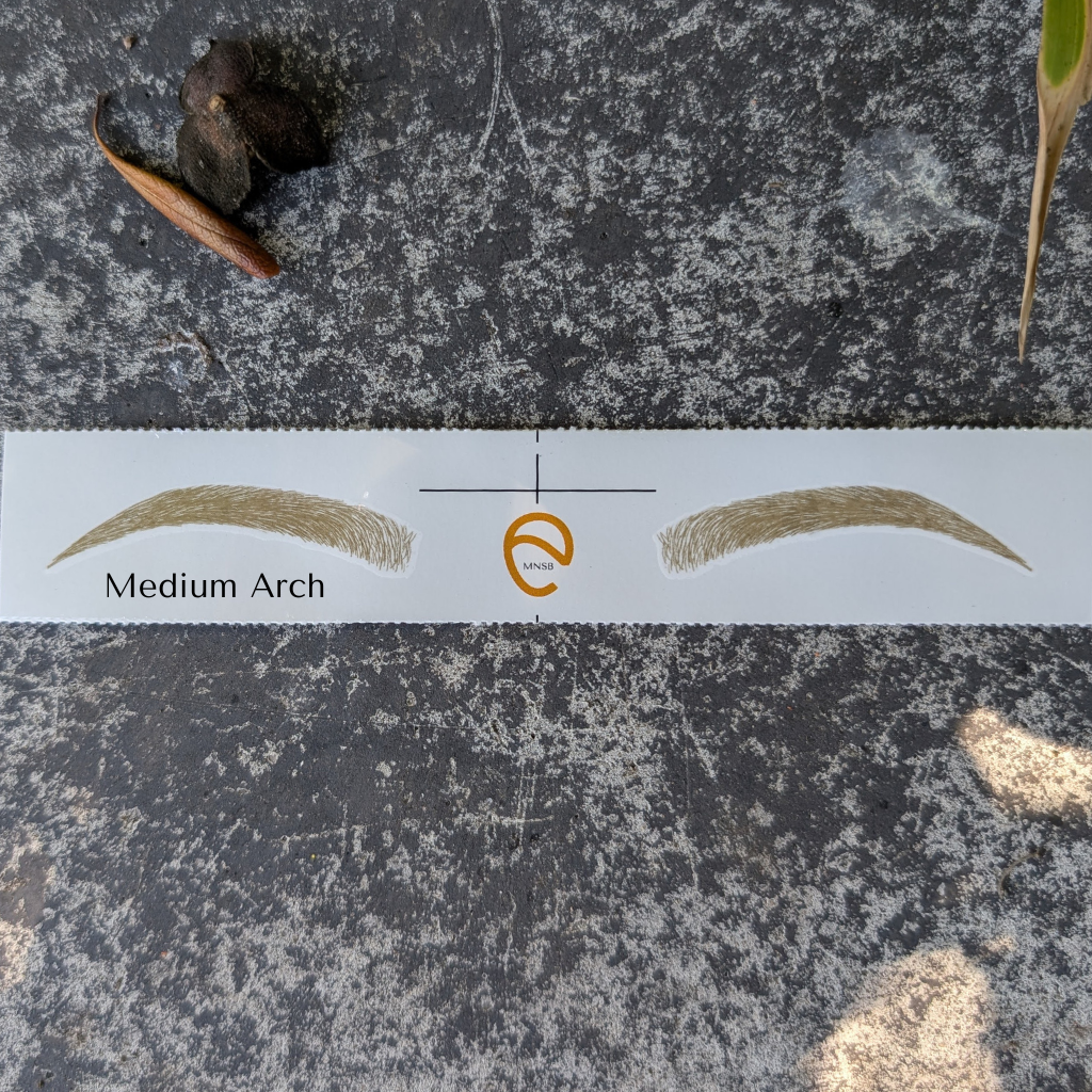 Temporary Eyebrow Tattoos Medium Arch Blonde