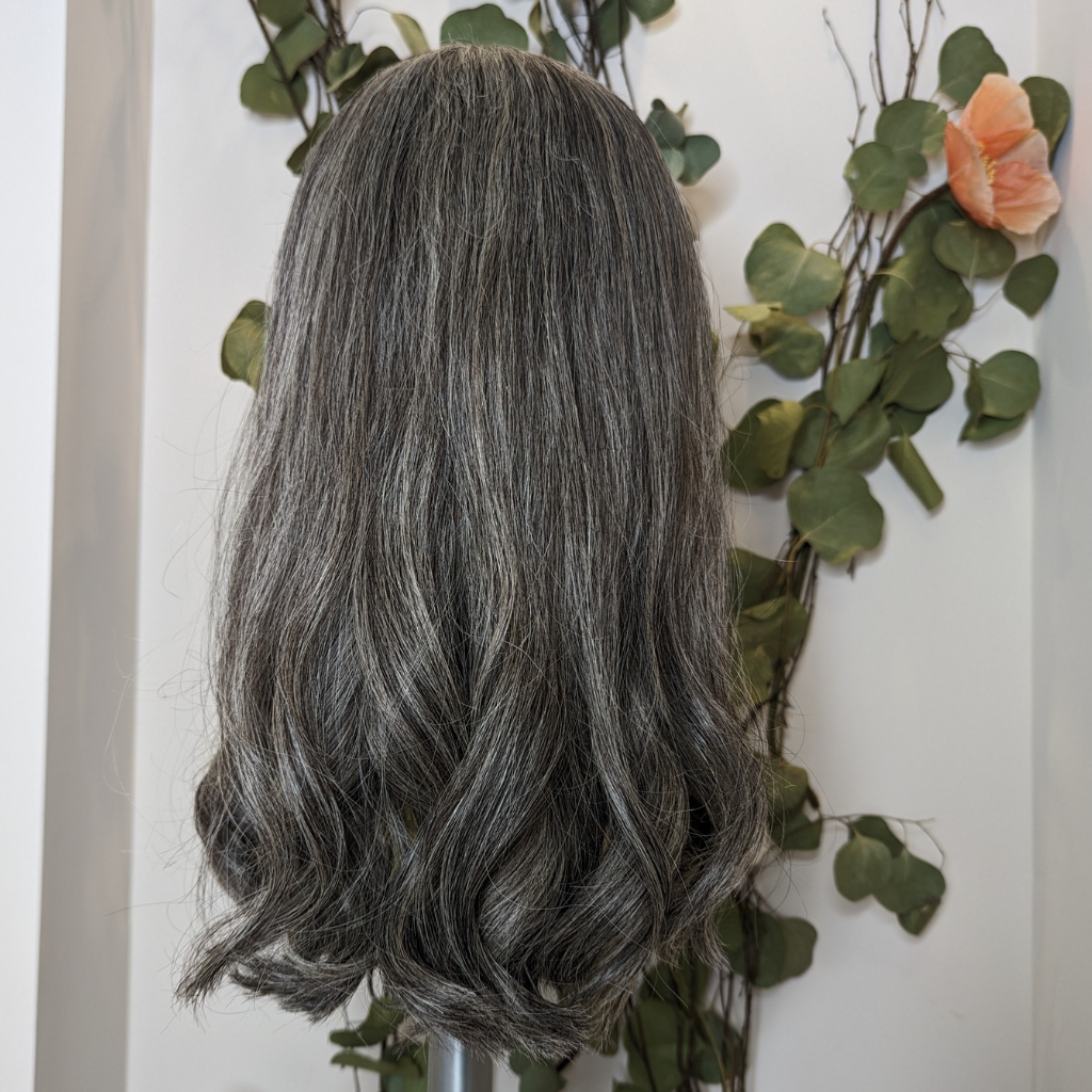 dark grey human hair wig