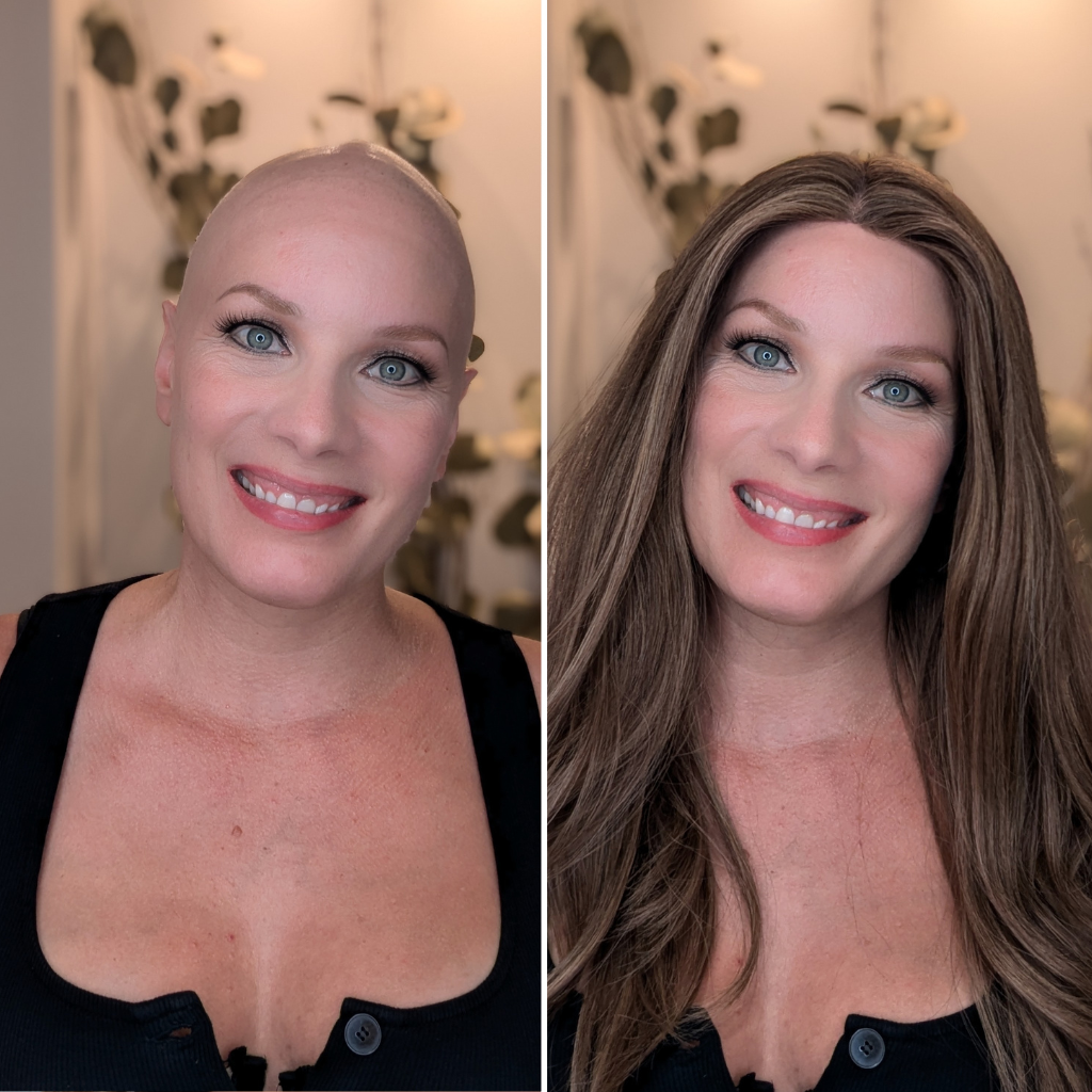 lace front wig before and after