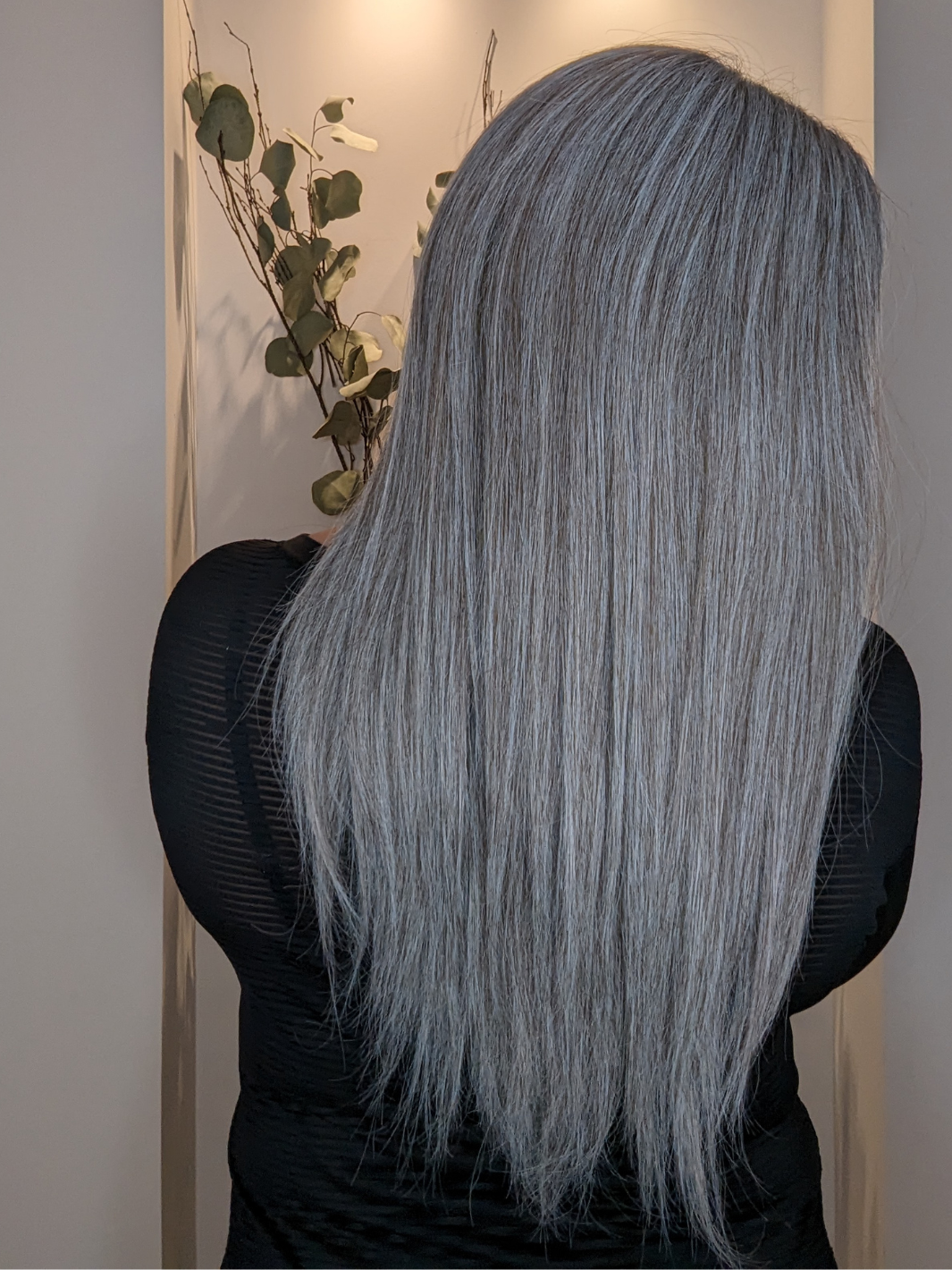 light grey wig