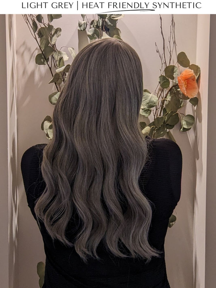 light grey wig natural light