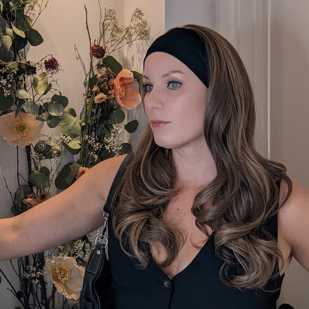 luxury synthetic headband wig