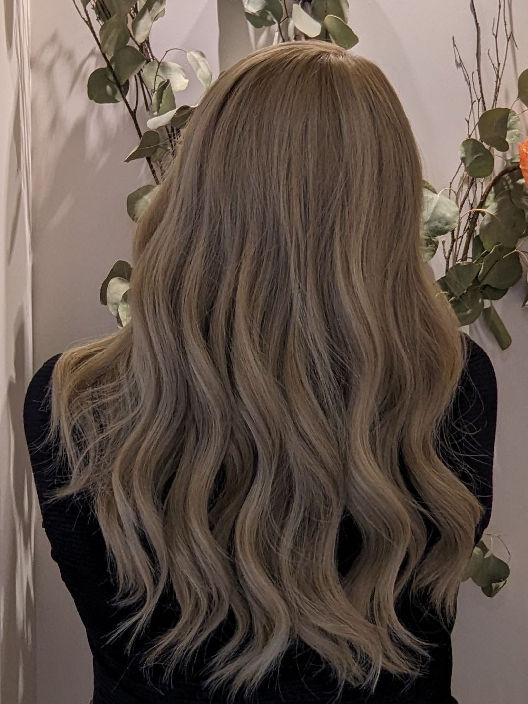 synthetic natural blonde wig