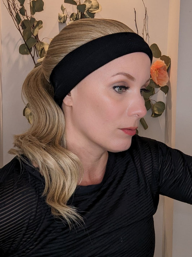 synthetic headband wig natural blonde